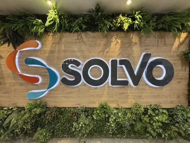 Solvo office signage in Medellín